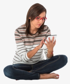 Woman Sitting Casual Png, Transparent Png, Free Download