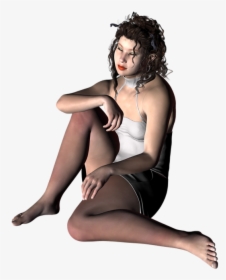 Sitting, Woman, Relaxation, Health, Sexy, Smiling - Photo Shoot, HD Png Download, Free Download