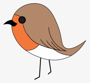Robin, Bird, Vector, Animal, Feather, Wildlife, Simple - Cartoon Simple Robin Bird, HD Png Download, Free Download