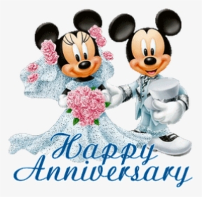 Clipart Stock Anniversary Vector Happy - Mickey Mouse And Minnie Mouse Anniversary, HD Png Download, Free Download