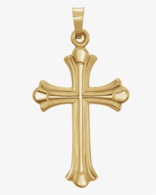 14kt Yellow Gold Cross Pendant - Pendant, HD Png Download, Free Download