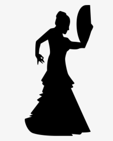 Flamenco Female Dancer Silhouette - Flamenco Dance Icon Png, Transparent Png, Free Download
