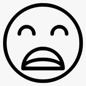 Scared - Fear Emoji Png Black And White, Transparent Png, Free Download