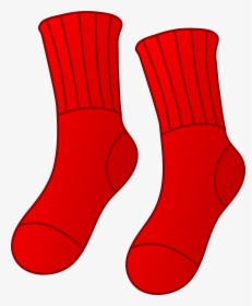 Pair Of Red Free - Red Socks Clipart Free, HD Png Download - kindpng