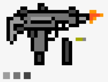 Uzi Pixel Art Png, Transparent Png, Free Download