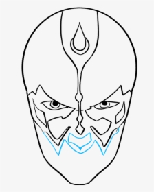 How To Draw Darth Maul From Star Wars - Darth Maul Line Drawing, HD Png Download, Free Download