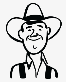 Free Clipart Of A Retro Happy Farmer - Cartoon Man Smile Drawing, HD Png Download, Free Download
