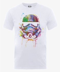 Star Wars Paint Splat Stormtrooper T-shirt - Captain Marvel White T Shirt, HD Png Download, Free Download