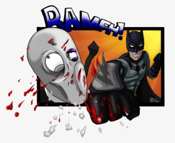 Batman Punches Slenderman - Slenderman One Punch Man, HD Png Download, Free Download