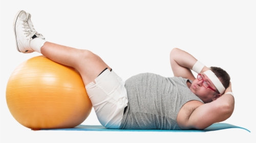 Abs Exercise Png Image - Obese Person Doing Exercise, Transparent Png, Free Download