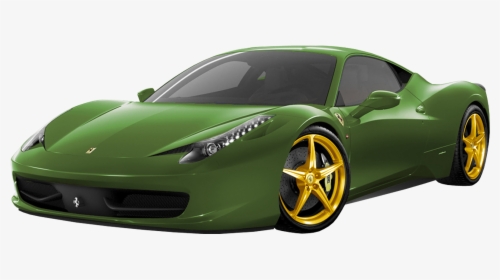 Green Ferrari Car Png Image - Ferrari 458 Italia, Transparent Png, Free Download