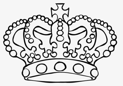 Crown-1 - King And Queen Crown Outline, HD Png Download, Free Download