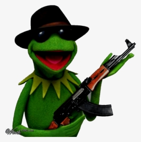 Kermit With A Gun - Kermit The Frog Meme Gun, HD Png Download - kindpng