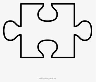 Puzzle Piece Coloring Page - Transparent Puzzle Piece Outline, HD Png Download, Free Download