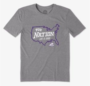 Men"s Texas Christian Horned Frogs Nation Outline Cool - Active Shirt, HD Png Download, Free Download