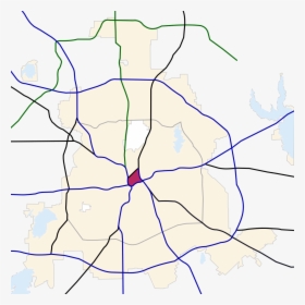 Dallas Vector Map - Road Map Vector, HD Png Download, Free Download