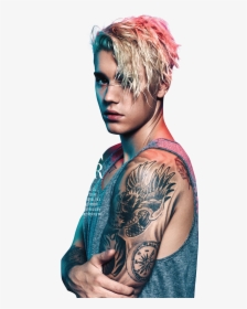 Justin Bieber Blue Red Light Png Image - Justin Bieber Billboard Photoshoot, Transparent Png, Free Download
