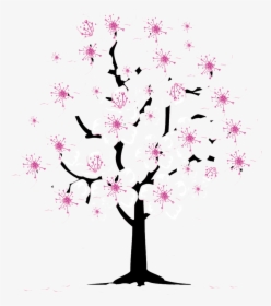 Pretty Clipart Cherry Blossom Tree - Peach Blossom Tree Cartoon, HD Png Download, Free Download
