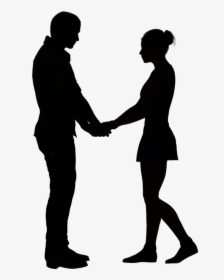 Holding-hands - Boy And Girl Holding Hands Silhouette, HD Png Download, Free Download