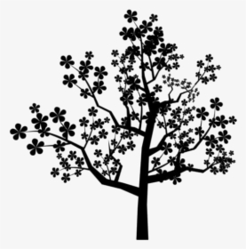 Cherry Blossom Tree Png Transparent Images - Silhouette, Png Download, Free Download