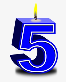 5 Birthday Candle Png, Transparent Png, Free Download