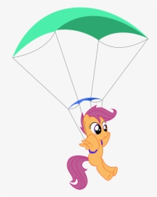 Replaymasteroftime, Parachute, Pony, Safe, Scootaloo, - Parachute My Little Pony, HD Png Download, Free Download