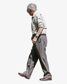 Asian Man Walking - Old Man Walking Png, Transparent Png, Free Download