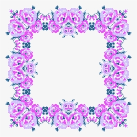 Floral Wreath Frame 2 Variation 2 Clip Arts - Flowers Design, HD Png Download, Free Download