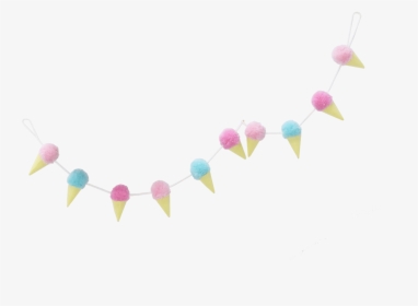 Ice Cream Pompom Garland - Construction Paper, HD Png Download, Free Download