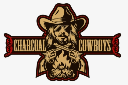 Charcoal Cowboys Monochromatic Logo Png File - Illustration, Transparent Png, Free Download