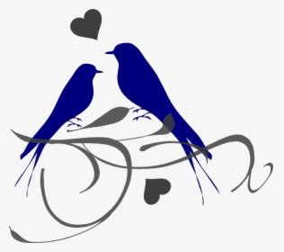 Love Birds Svg Clip Arts - Blue Love Birds Clipart, HD Png Download, Free Download