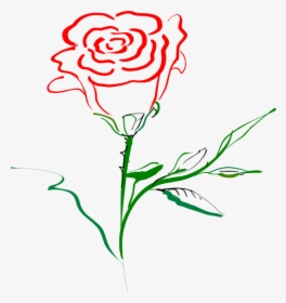 Rose Outline Svg Clip Arts - Calligraphic Lines In Art, HD Png Download, Free Download