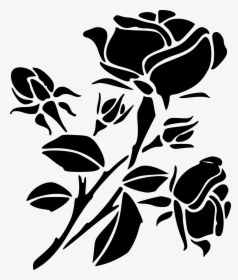 Stencil Drawing Art - Rose Stencil Png, Transparent Png, Free Download