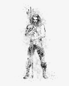 Aquaman Black And White, HD Png Download, Free Download