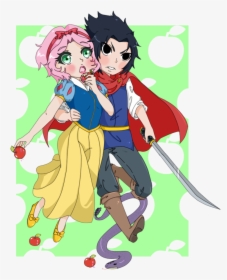 Sasuke And Sakura By Applelove-chan - Sakura As Snow White, HD Png Download, Free Download