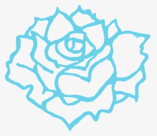 Flower, Rose, Abstract, White, Light, Blue, Outline - Cnc Plasma Cutting Design, HD Png Download, Free Download