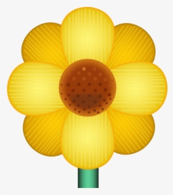 Yellow Flower Emoji Transparent, HD Png Download, Free Download