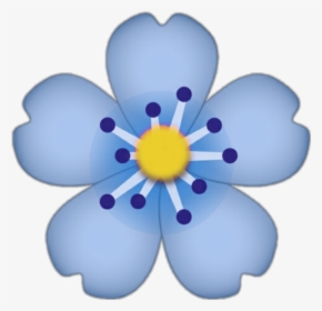 Emoji Apple Iphone Flower Fleur Cute Blue Hibiscusflowe, HD Png Download, Free Download