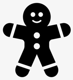 Transparent Gingerbread Man Png - Ginger Bread Black And White, Png Download, Free Download