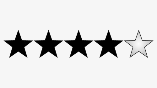 Black 4 Star Rating, HD Png Download, Free Download