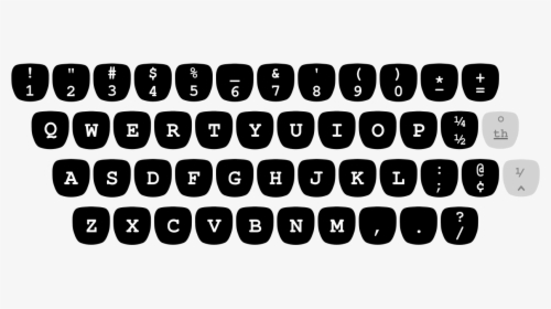 English Typewriter Keyboard Layout, HD Png Download, Free Download