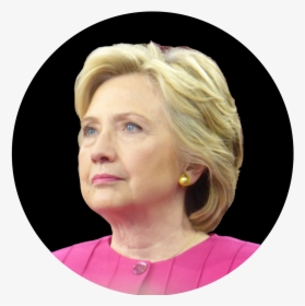 Hillary Rodham Clinton Circle Black Background - Hillary Clinton Circle Portrait, HD Png Download, Free Download
