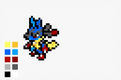 Mega Lucario - Pixel Art Pokemon Mega, HD Png Download, Free Download