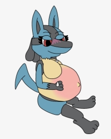 Anthro Female Lucario Inflation - Eevee X Lucario, HD Png Download, Free Download