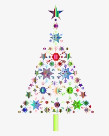 Snowflakes, Christmas Tree, Jesus, Festive, Holidays - Transparent Background Christmas Tree Pictures Clip, HD Png Download, Free Download