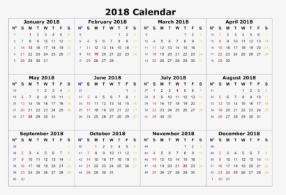 2018 Calendar Png Hd Quality - 2019 Calendar With Week Numbers, Transparent Png, Free Download