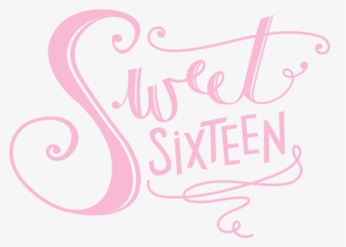 Sweet 16 Png - Calligraphy, Transparent Png, Free Download