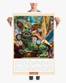 2018 Calendar - Chinese Guardian Lion Tile, HD Png Download, Free Download