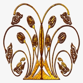Scroll Gold Floral Design Free Picture - Volutas Png, Transparent Png, Free Download
