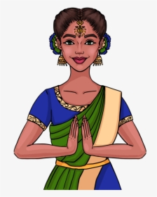 Indian Girl Clipart Png Image Free Download Searchpng - Indian Woman Clipart Png, Transparent Png, Free Download